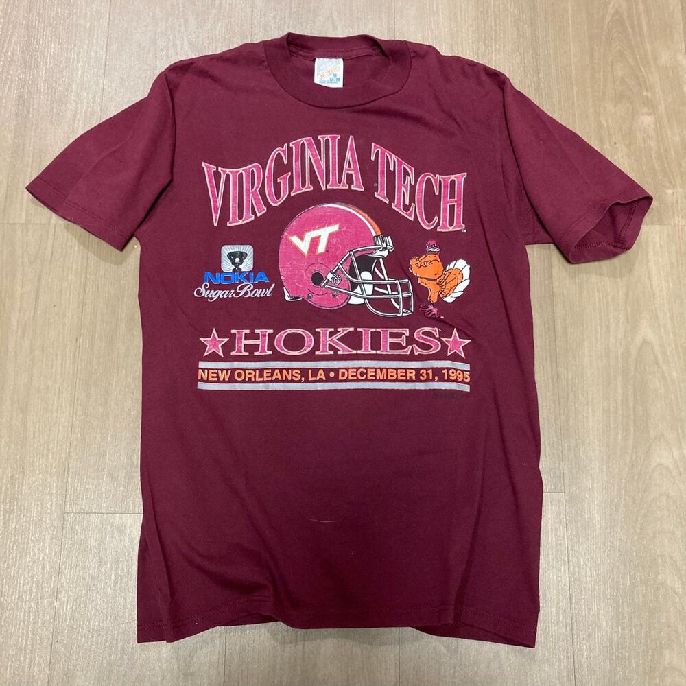 1995 Virginia Tech Hokies Nokia Sugar Bowl College Football Graphic T-Shirt M